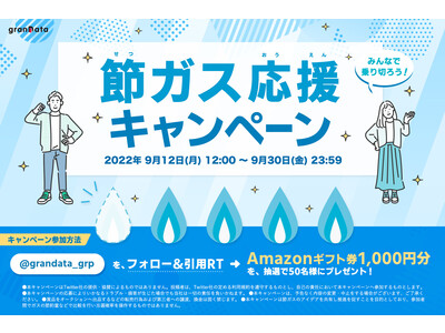 グランデータ、節ガスのアイデア投稿でAmazonギフト券が当たる『節ガス応援キャンペーン』実施！