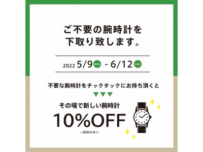 腕時計専門店「TiCTAC」がサステナブルな下取りキャンペーンを開催。