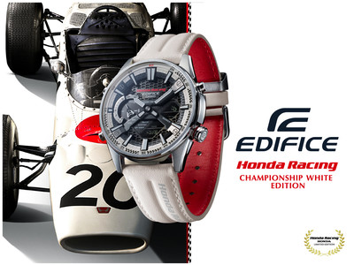チャンピオンシップホワイトをまとった「Honda Racing」と“EDIFICE”のコラボレーションモデル