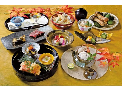 【明治記念館】“松茸づくしのメニューをご紹介！”　館内レストラン「羽衣」の職人が手掛ける天麩羅や国産牛ステーキの鉄板焼とともに秋の美食を五感でご堪能ください