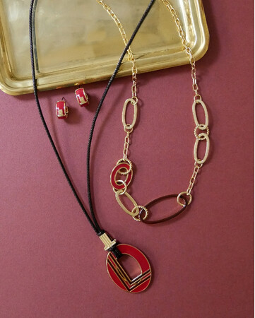 【LANVIN en Bleu】コードネックレスなど秋を感じるボルドーカラーの新作アクセサリーを発売