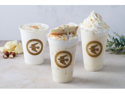 【チーズガーデン】心浮き立つ華やかなホワイトデーシーズン限定カフェドリンク　“ホワイトショコラ×ヘーゼルナッツ×チーズ”のハーモニー『Sweet White Fromage』