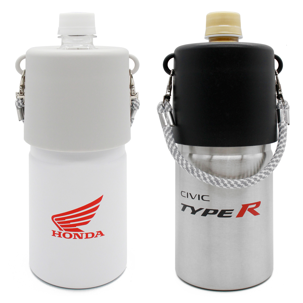 ●限定各1500個●Honda シビック　タイプRと、ウイングマーク！ペットボトルを冷たいまま持ち運べるボトルホルダーが新発売！