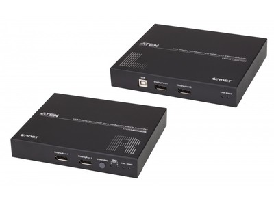 【新発売】4K DisplayPortビデオ・ステレオオーディオ・USB・RS-232Cの各信号を1本のツイストペアケーブルで100mまで延長