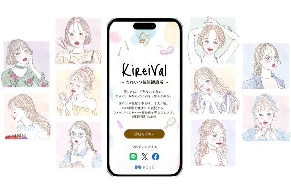 きれいの価値観をタイプ診断するWebサービス「KireiVal(キレイバル)」を開発