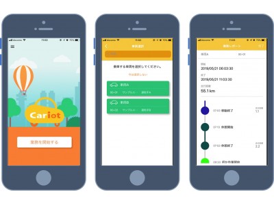 リアルタイム車両管理Cariot(キャリオット)、スマホアプリによる動態管理とドライバーの業務負荷を軽減...