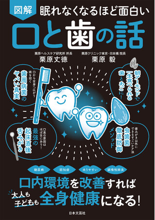 口と歯の健康が、全身の疾患に直結している事実とは!?「栗原式メソッド」ケア法とともに紹介する『眠れなくなるほど面白い 図解 口と歯の話』7/31発売！