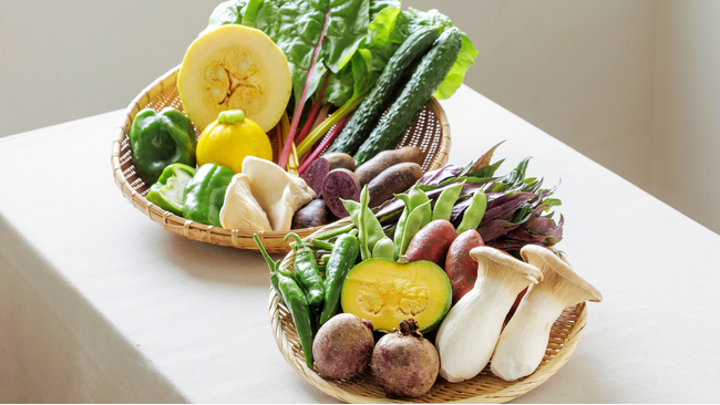 ひとめぼれ&夏野菜の詰め合わせ ユニークな野菜を詰め合わせた「おもしろ野菜セット」で、夏の食卓に
