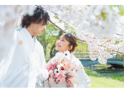 満開に咲きほこる桜とふたりの笑顔。札幌中島公園で叶える桜ロケーションウエディングフォト