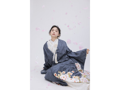 【New arrival】儚げで高貴な雰囲気を纏った色打掛"藍牡丹"のNewビジュアルのご紹介。