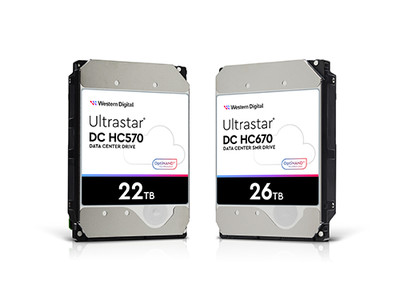拡大するクラウド市場に対応する22TB CMRおよび26TB UltraSMR HDD製品を発表
