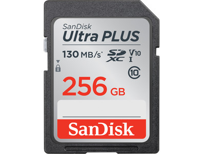 サンディスクブランドから ウルトラ プラス SD(TM)カードシリーズに256GBが新登場