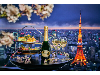 都会の夜空に咲き誇る桜を『ペリエ ジュエ』とともに愛でるひととき。アンダーズ 東京の「夜桜プレミアムビュ...