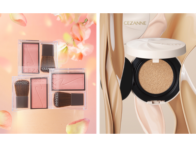 チークカテゴリー人気No.1*！チークブラッシュから多幸感のあるコーラルと“つるんと艶肌”続く薄膜カバーファンデから明るい新色登場