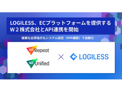 LOGILESS、ECプラットフォームを提供するW２株式会社とAPI連携を開始