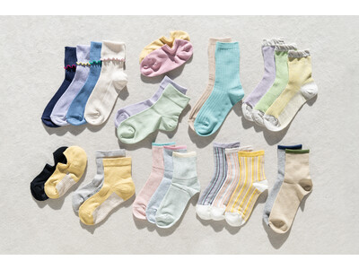 年間売上が前年比150％※突破！KEYUCAで人気の日本製靴下に、春のお出かけを楽しむカラフルな新作が登場