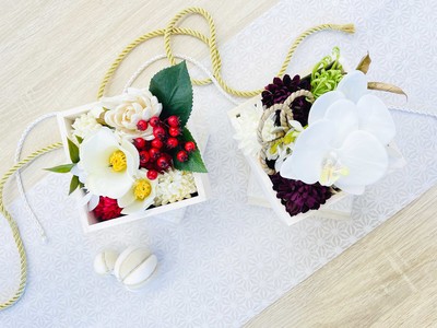 Motif Wedding Planning & Event DesignのフラワーブランドLILY ROSEがオンラインストアにて　お正月を華やかに彩るアレンジメントや水引飾りを販売いたします