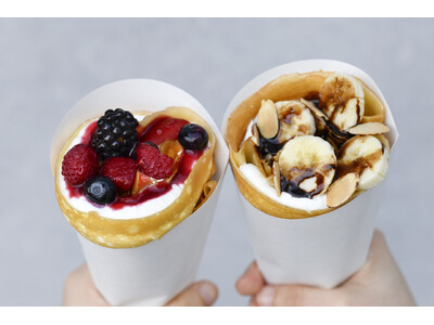 国産米粉をブレンドしたもちもち生地×北海道産生クリームホイップ！「フォレスティコーヒー　愛甲石田店」にて、８月１７日（月）からクレープ販売を開始