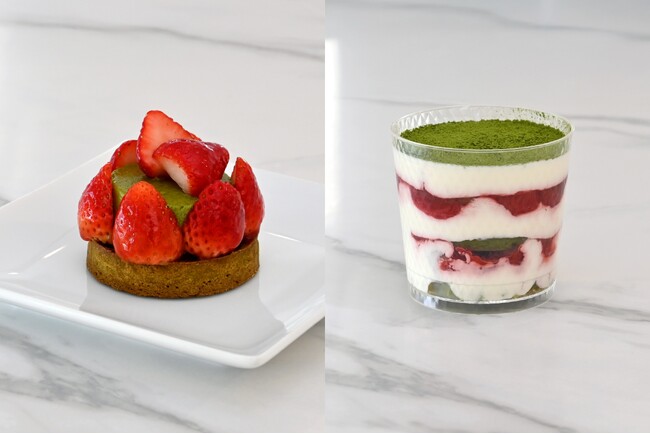 【nana’s green tea】自由が丘店限定、栃木県産苺「とちあいか」を使用　抹茶と合わせた春の限定スイーツ2種が3月1日より登場
