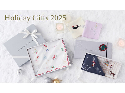 ホリデーのきらめきを一枚に 心ときめくハンカチーフギフト登場！