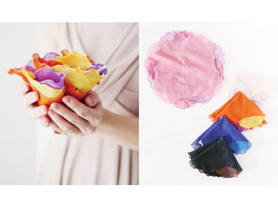 立体的なフォルムが生み出す新しいハンカチのスタイル「frillia（フリリア）」シリーズを発売