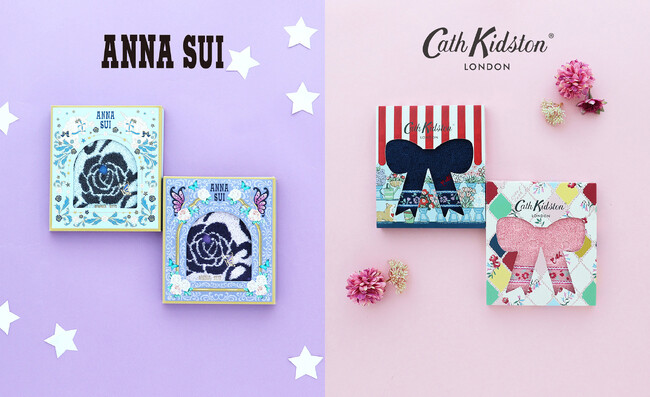 バッグに忍ばせて、気負わず渡せる春の手土産！「ANNA SUI」「Cath Kidston」の2ブランドから、限定パッケージ入りタオルハンカチが登場