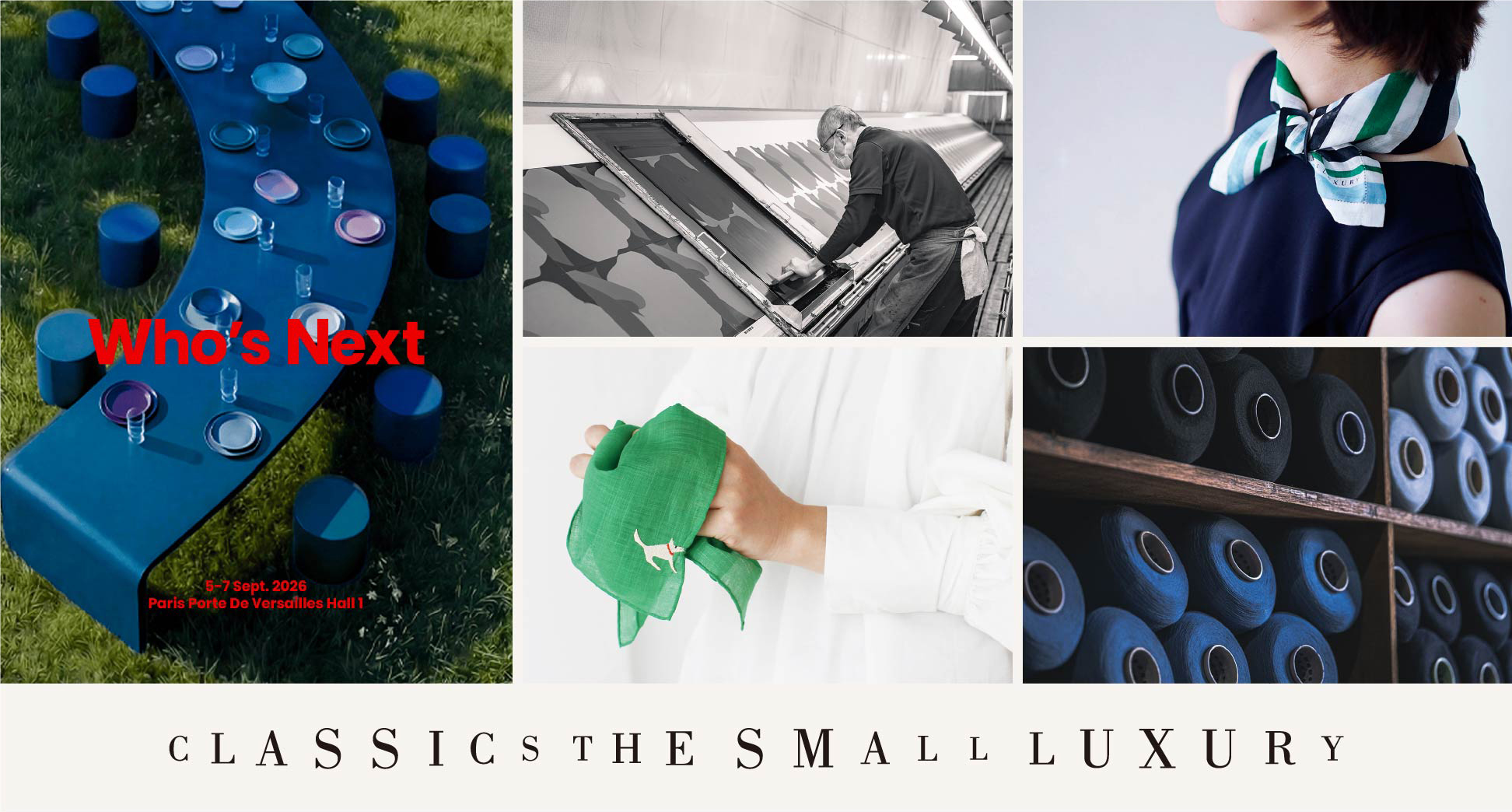 日本で育まれたハンカチ文化を、世界へ。ハンカチーフ専門店「CLASSICS the Small Luxury」が、パリ最大級のファッショントレードショー「Who’s Next 2026」に初出展