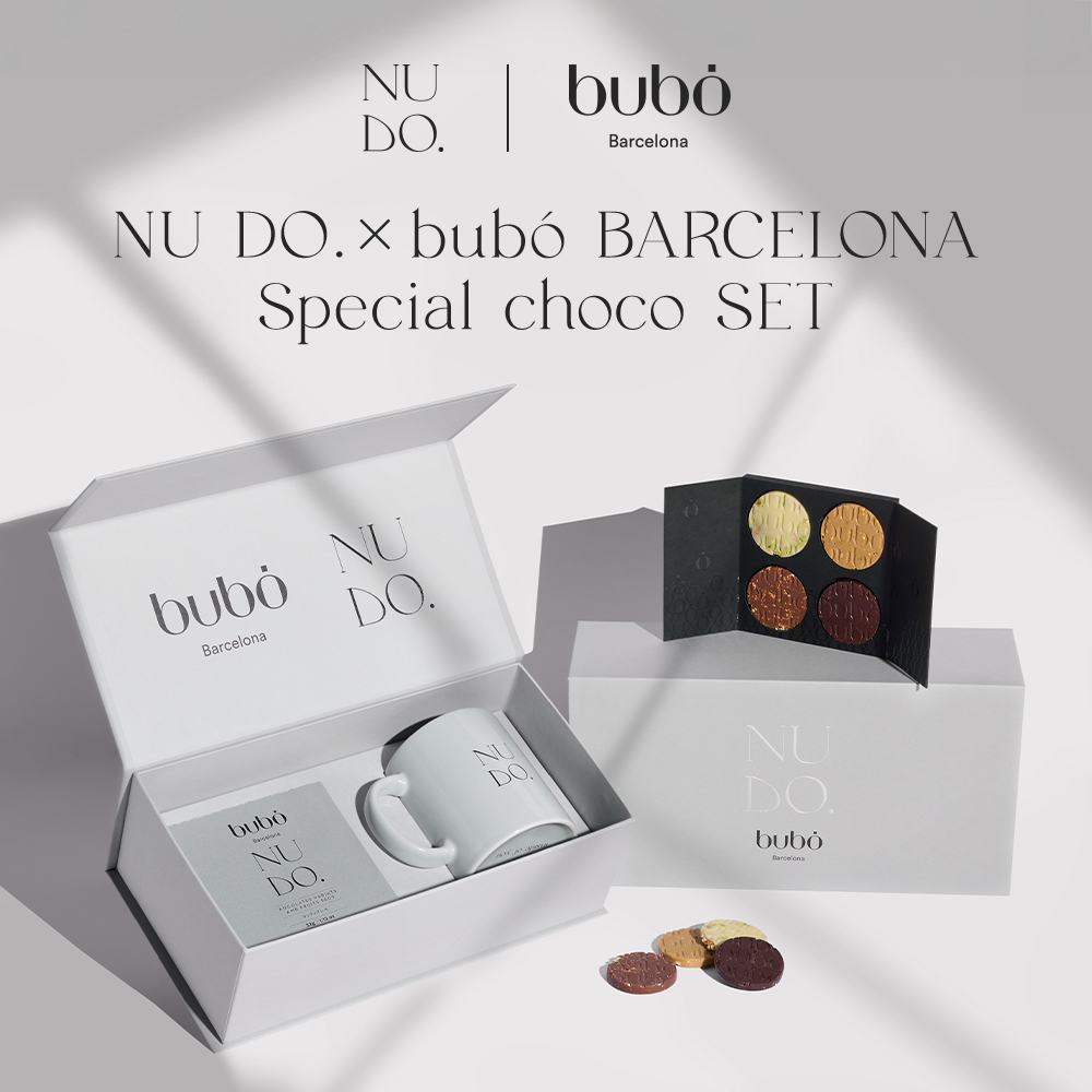 成宮寛貴プロデュースブランド＜NU DO.（ヌードゥー）>とスペインを代表するチョコレートブランド＜bubo BARCELONA（ブボ・バルセロナ）>とのコラボセットを発売！