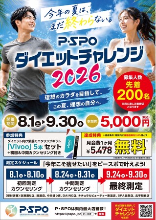 【愛媛・松山】P・SPO、ダイエットチャレンジ2026を開催