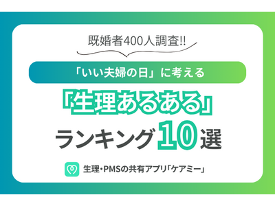 いい夫婦の日に考える、「生理あるある」ランキング 10選