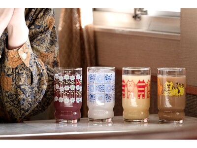 投票で復刻決定、『アデリアレトロ』人気グラスに新柄4種　1月23日発売