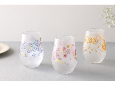 季節の花々の彩りを映すグラスの新シリーズ「hana no iro」　4月7日（火）発売