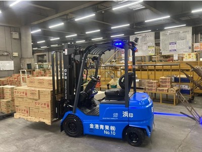 BYD FORKLIFT JAPAN：金港青果に電動フォークリフトを納入