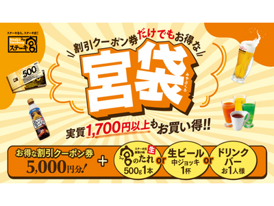 秋のご褒美は「ステーキ宮」で！お得なクーポン＆3特典から選べる【宮袋】登場