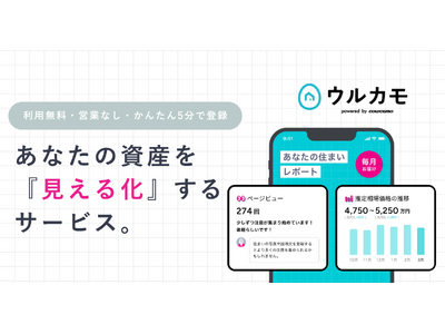 日本初(※)、売出前の住まいが集まる「ウルカモ」、AI査定×売出前に購入検討者の反応がわかる独自システムで特許を取得