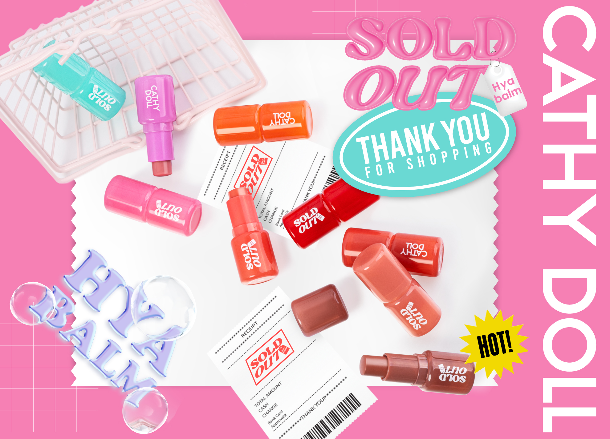 【キャシードール】3種のヒアルロン酸*で作るバブみ唇「CathyDoll　ソールドアウトリップバーム」が登場！