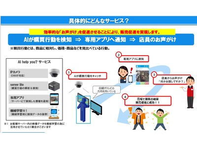 AIカメラのアースアイズから人手不足の売り場を救う新サービス　「AI help you？」　本日販売開始！