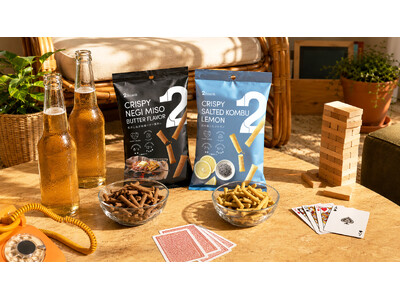 ギルトフリースナック「2Snack CRISPY」から、“旨み塩こんぶレモン” “焦がしねぎ味噌バター風味”※1 のお酒に合うフレーバー2種が7月2日（木）より新発売