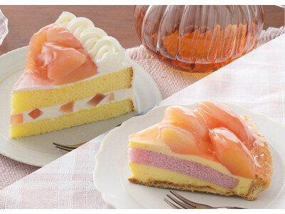 【銀座コージーコーナー】人気の白桃のショートケーキとパイが今年も登場！ジューシーでとろける追熟白桃をスイーツで