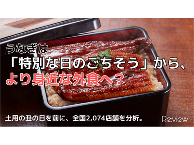うなぎは「特別な日のごちそう」から、より身近な外食へ？ 土用の丑の日を前に、全国2,074店舗を分析。