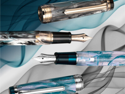 透明アクリル切削材の万年筆シリーズに、初のラメ入りが登場。　『VEILIO 万年筆』第四弾