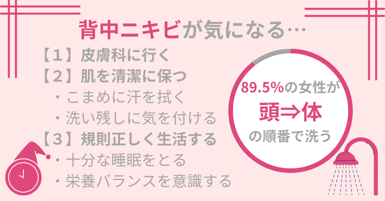 背中のニキビ痕がある人必見！きれいな背中を目指すための３つのポイントを紹介