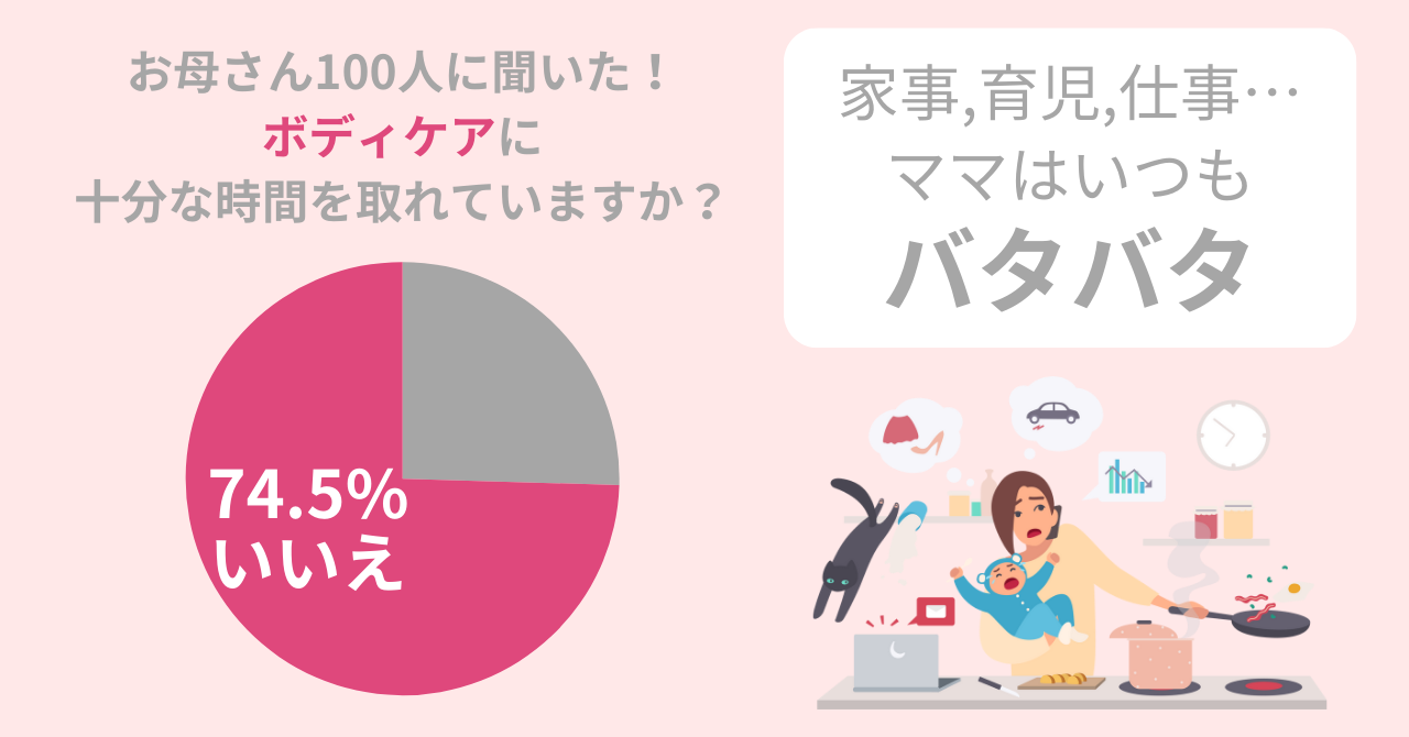 忙しくてボディケアができないお母さんへ。時間と心に余裕をもたらす美肌アイテムを紹介！