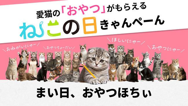 【にゃっちで猫の日】おやつほしいにゃー！半端にゃい食べっぷりがSNSで話題の猫ちゃんおやつ「にゃっち」半年分プレゼント！