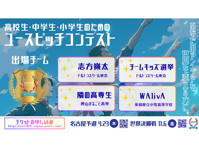 【スタートアップワールドカップ2026名古屋予選】 世界へ挑む「ユースピッチ」出場チームがついに決定！