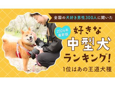 【2024年最新版：全国の犬好き男性300人に聞いた】好きな中型犬ランキング！1位はあの王道犬種