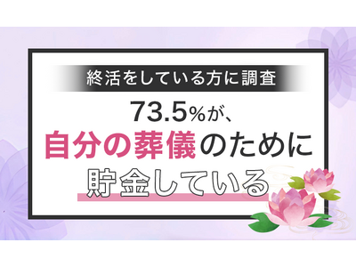 【終活をしている方に調査】73.5％が、自分の葬儀のために「貯金している」