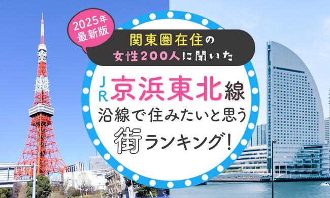 【関東圏在住の女性200人に聞いた】JR京浜東北線沿線で住みたいと思う街ランキング! 2025年最新版
