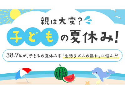 【親は大変？子どもの夏休み！】38.7％が、子どもの夏休み中「生活リズムの乱れ」に悩んだ