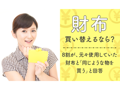【財布買い替えるなら?】8割が、元々使用していた財布と「同じような物を買う」と回答